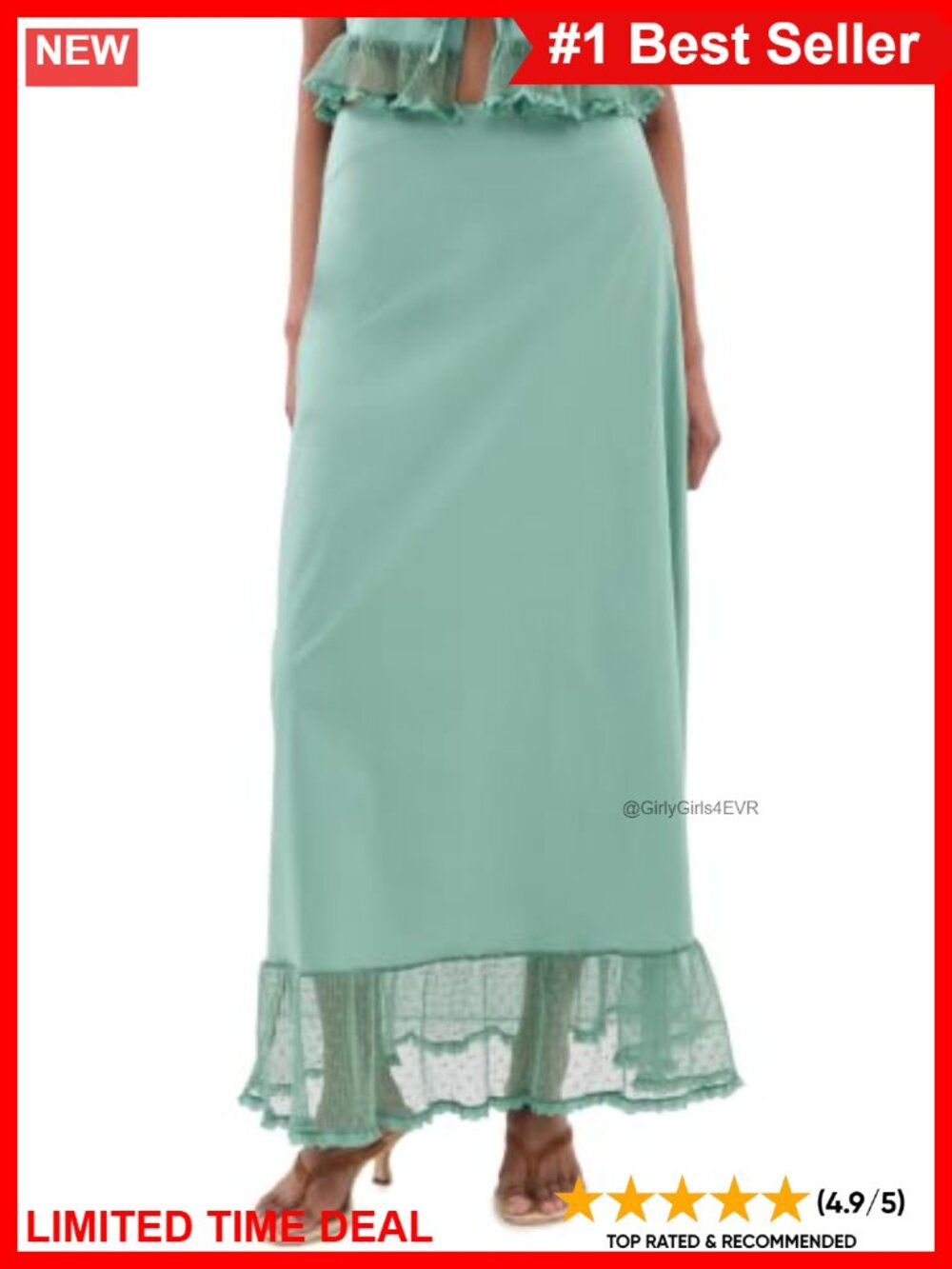 Peixoto Odette Maxi Skirt Cotton Blend Lace Trim Polka Dot